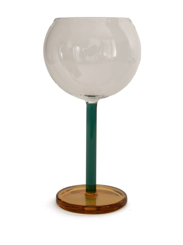 Sophie Lou Jacobsen Green Orange And Pink Two-Piece Glass Set | Browns Glassware