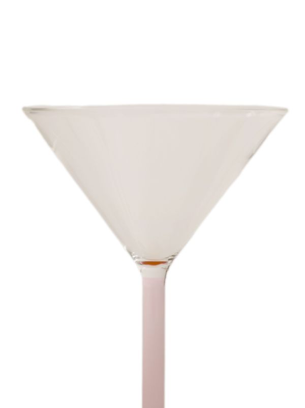 Sophie Lou Jacobsen Multicolour Glass And Stainless Steel Two Martini Glasses | Browns Glassware