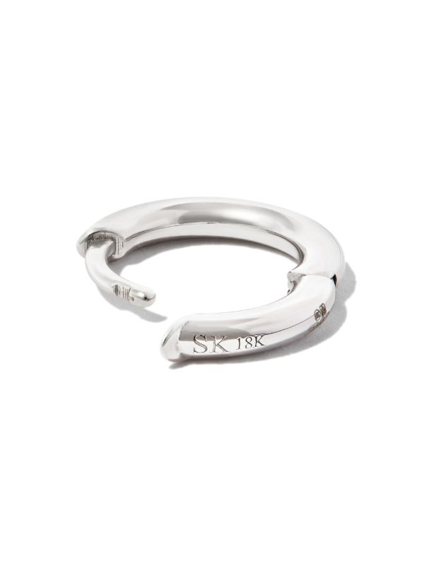 Spinelli Kilcollin 18K White Gold Micro Single Hoop Earring | Browns Earrings