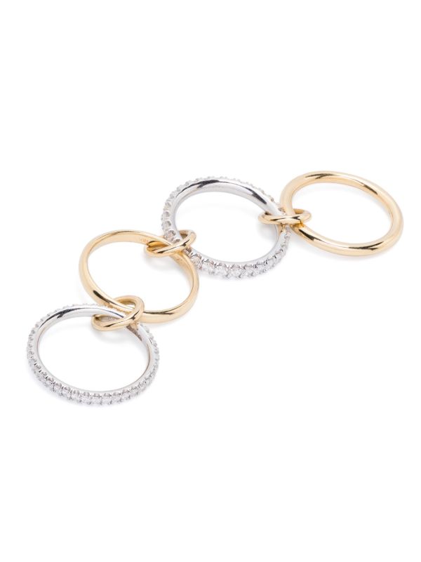 Spinelli Kilcollin 18K Yellow And White Gold Diamond Linked Ring | Browns Fine Rings
