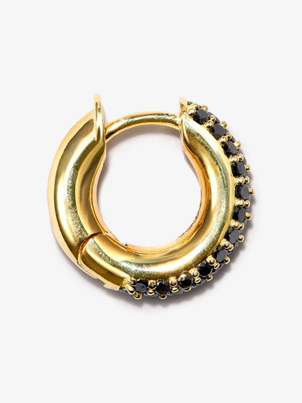 Spinelli Kilcollin 18K Yellow Gold Macro Diamond Single Hoop Earring | Browns Earrings