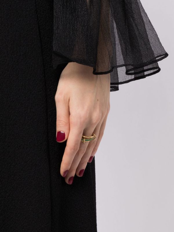 Spinelli Kilcollin 18K Yellow Gold Petunia Emerald Ring | Browns Fine Rings