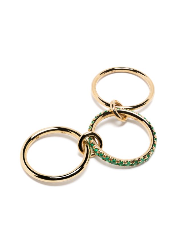 Spinelli Kilcollin 18K Yellow Gold Petunia Emerald Ring | Browns Fine Rings