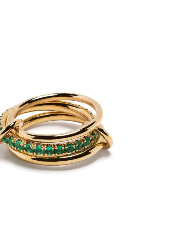 Spinelli Kilcollin 18K Yellow Gold Petunia Emerald Ring | Browns Fine Rings