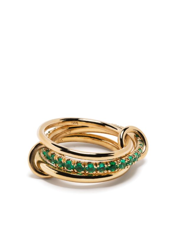 Spinelli Kilcollin 18K yellow gold Petunia emerald ring | Browns Fine Rings