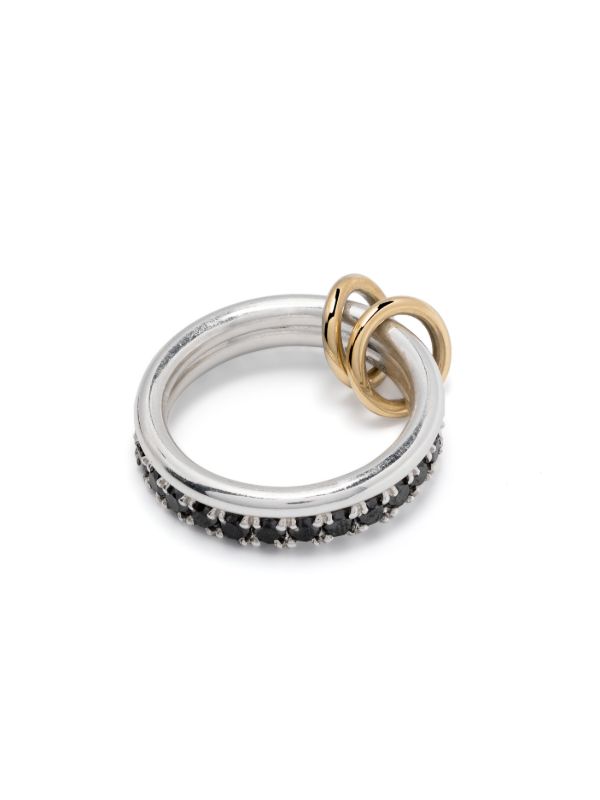 Spinelli Kilcollin 18kt Yellow Gold Enzo SG Noir Diamond Linked Rings | Browns Rings