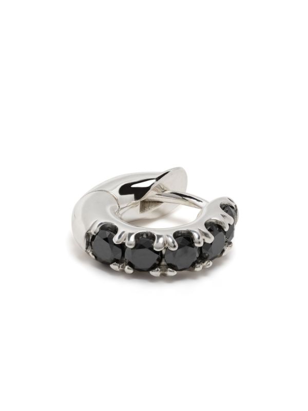 Spinelli Kilcollin Sterling Silver Diamond Mini Single Hoop Earring | Browns Earrings