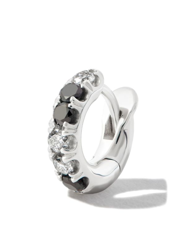 Spinelli Kilcollin Sterling Silver Mini Mezzo Prism diamond single hoop earring | Browns Earrings