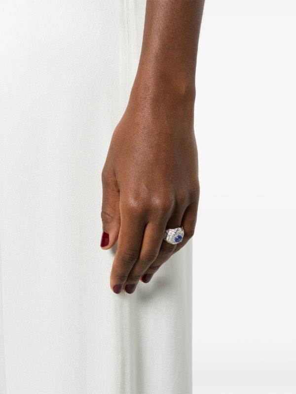 STATEMENT PARIS Silver Meaningful Beauties #5 Tanzanite Diamond Ring | Browns Rings