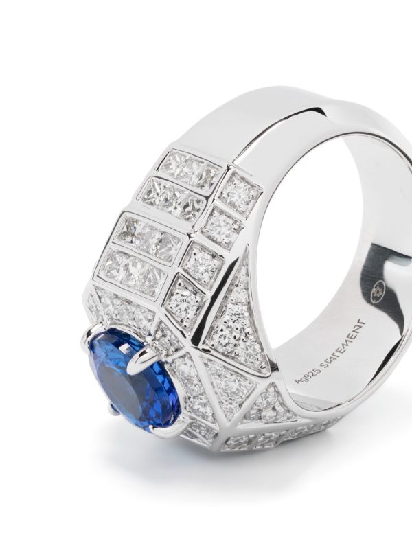 STATEMENT PARIS Silver Meaningful Beauties #5 Tanzanite Diamond Ring | Browns Rings