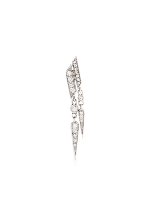 STATEMENT PARIS sterling silver Anyway Double-Drop diamond single earring | Browns Earrings