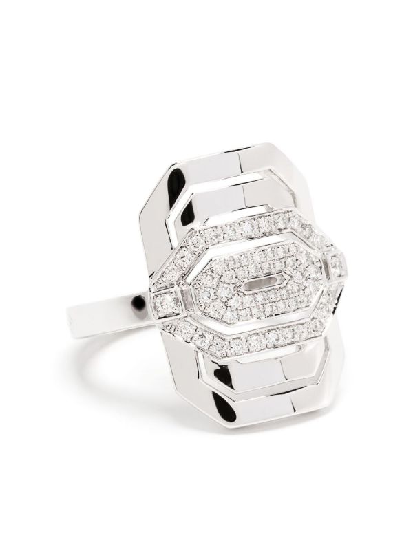 STATEMENT PARIS sterling silver Mini My Way diamond ring | Browns Fine Rings