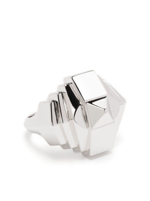 STATEMENT PARIS sterling silver Rockaway Pyramid ring | Browns Rings
