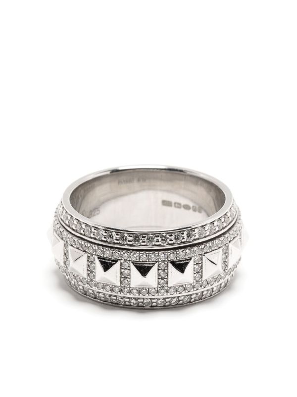 STATEMENT PARIS sterling silver Rockaway Spinner diamond ring | Browns Fine Rings