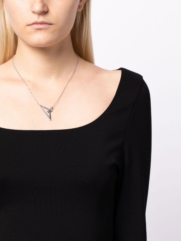 Stephen Webster 18K White Gold Vertigo Obtuse Diamond Necklace | Browns Fine Necklaces