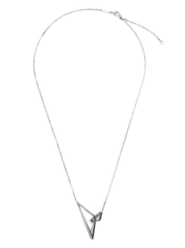 Stephen Webster 18K White Gold Vertigo Obtuse Diamond Necklace | Browns Fine Necklaces