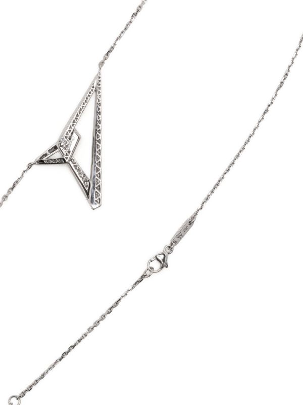 Stephen Webster 18K White Gold Vertigo Obtuse Diamond Necklace | Browns Fine Necklaces