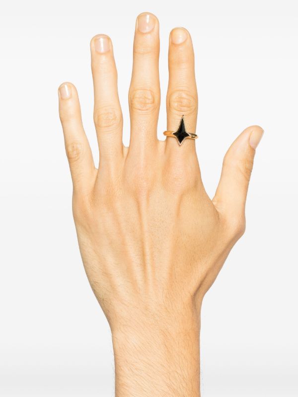 Stephen Webster 18K Yellow Gold New Cross Onyx Ring | Browns Rings