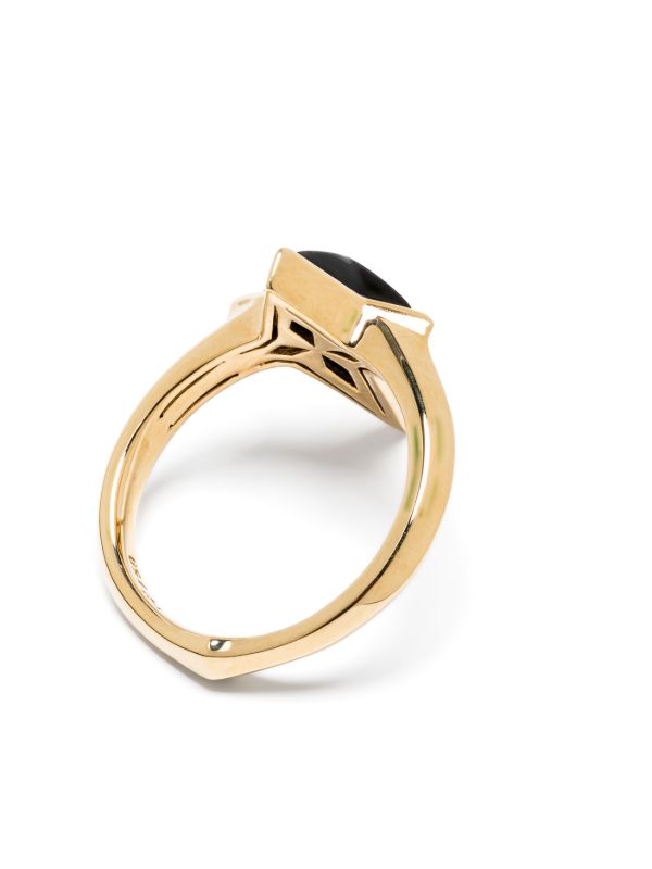 Stephen Webster 18K Yellow Gold New Cross Onyx Ring | Browns Rings