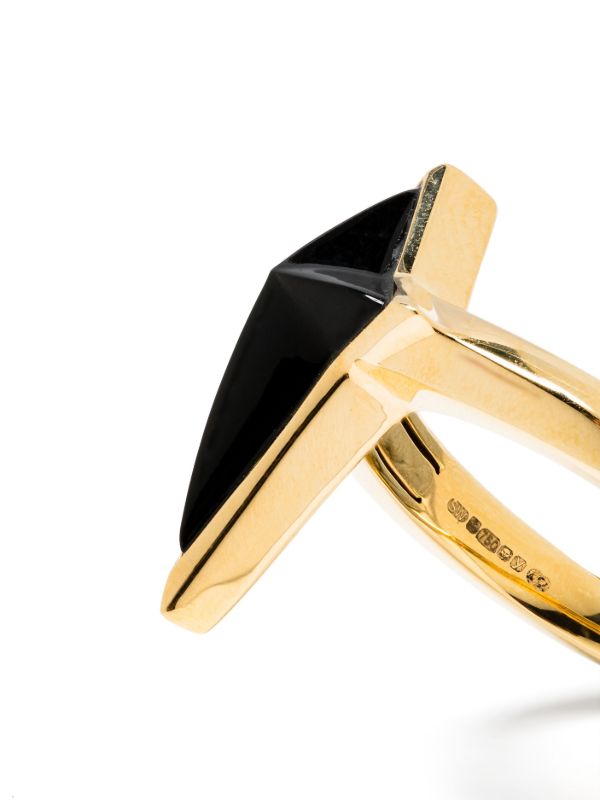 Stephen Webster 18K Yellow Gold New Cross Onyx Ring | Browns Rings
