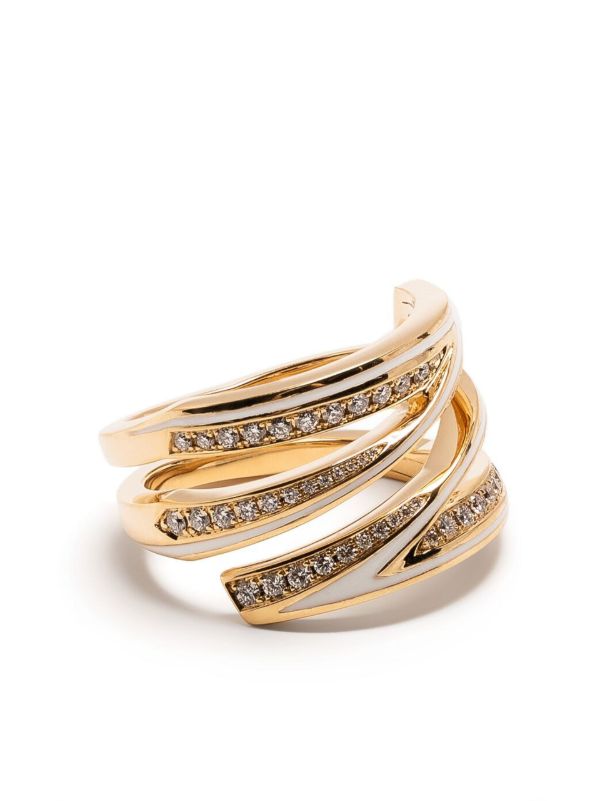 Stephen Webster 18K yellow gold Vertigo Infinity diamond ring | Browns Fine Rings