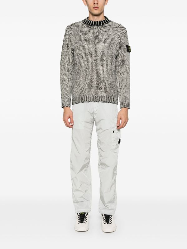 Stone Island Black Compass-Patch Sweater | Browns Knitted Sweaters