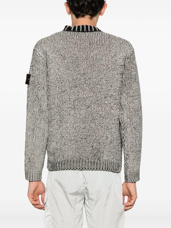 Stone Island Black Compass-Patch Sweater | Browns Knitted Sweaters