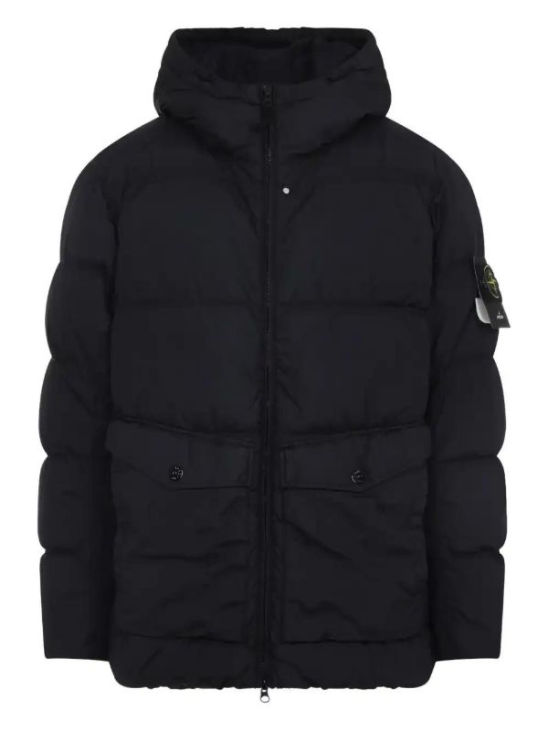 Stone Island compass-appliqué padded jacket | Browns Down Jackets
