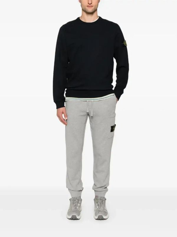 Stone Island Compass-badge Tapered Trousers | Browns Sweatpants