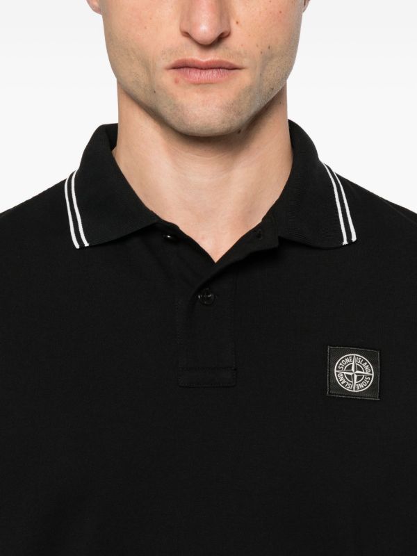 Stone Island Compass-patch Polo Shirt | Browns Polo Shirts