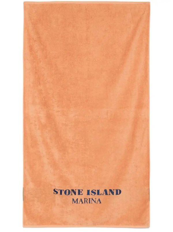 Stone Island Logo-embroidered Beach Towel | Browns Beach Cover-Ups