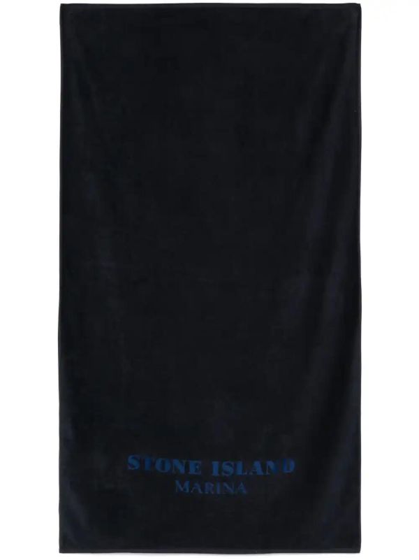 Stone Island Logo-embroidered Beach Towel | Browns Beach Cover-Ups