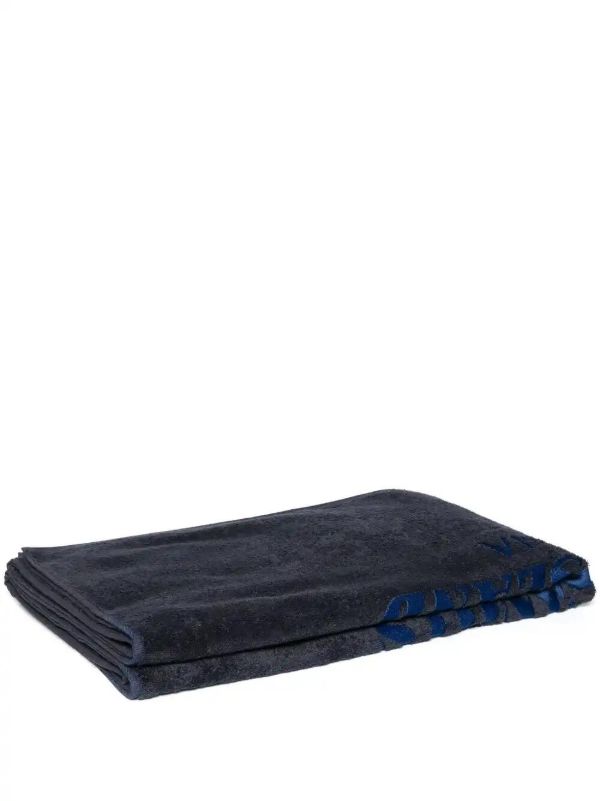 Stone Island logo-embroidered beach towel | Browns Beach Cover-Ups