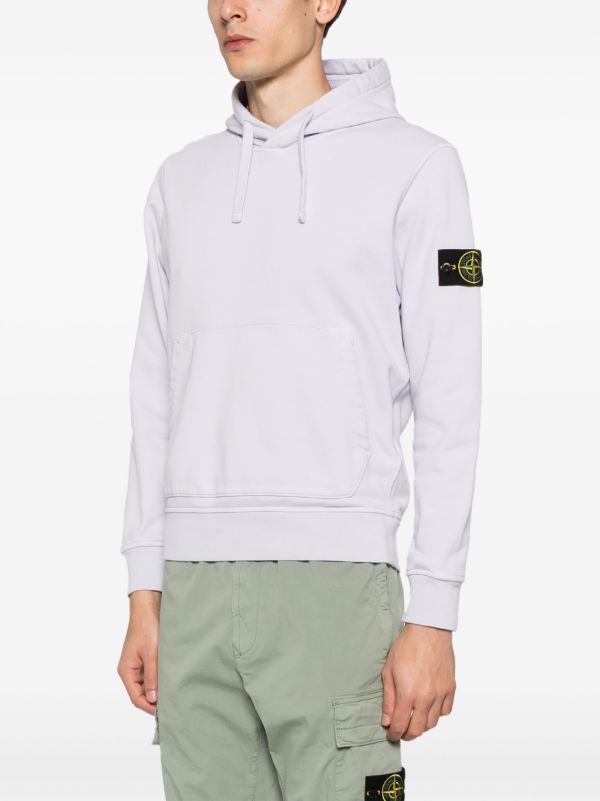 Stone Island Purple Compass-Patch Hoodie | Browns Hoodies
