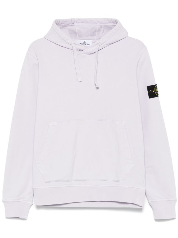 Stone Island Purple Compass-Patch Hoodie | Browns Hoodies