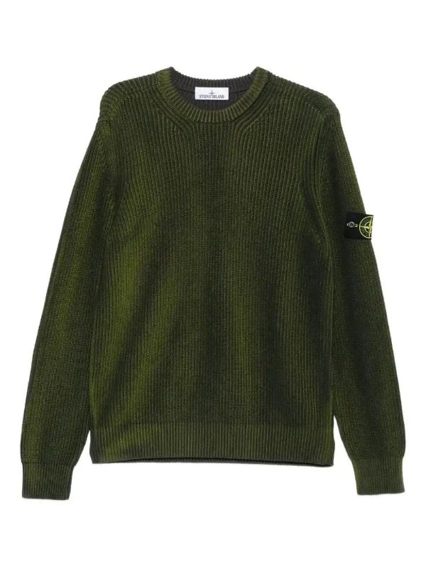 Stone Island ribbed crew-neck sweater | Browns Knitted Sweaters