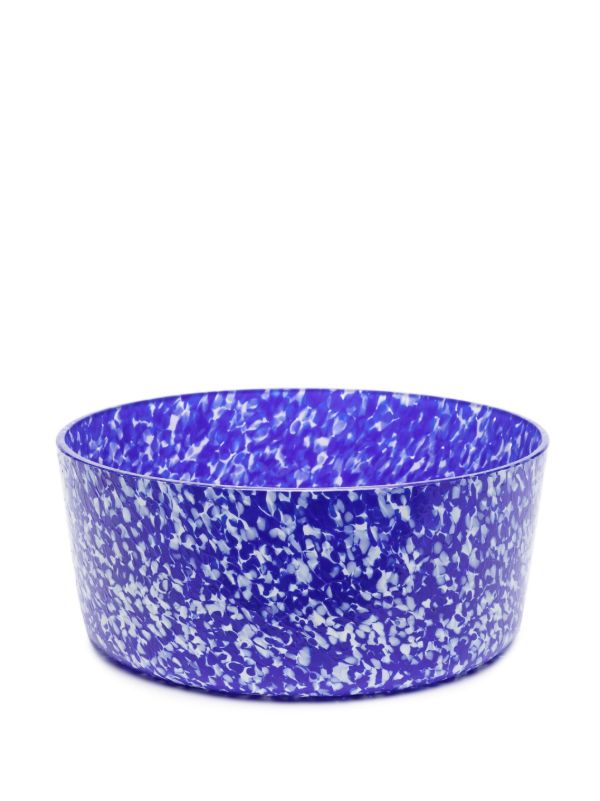 Stories Of Italy Blue Macchia Large Glass Bowl | Browns Plates & Bowls