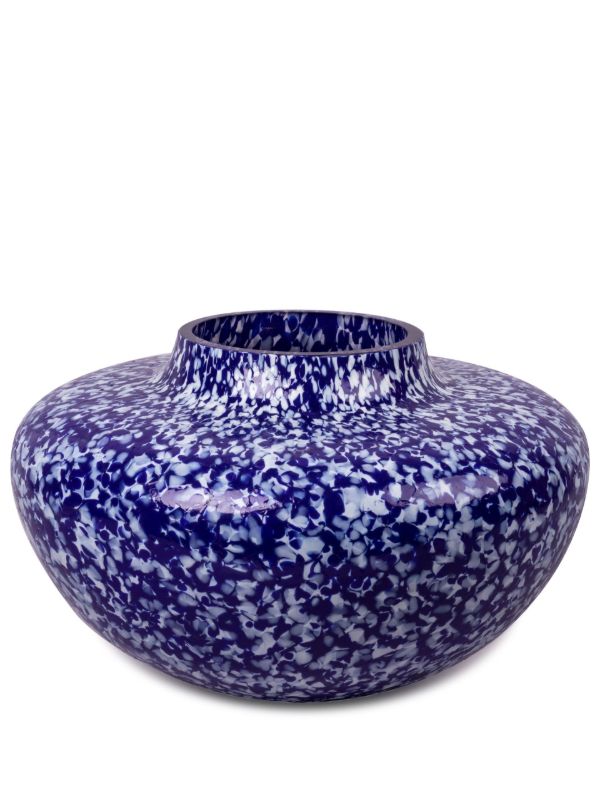 Stories of Italy blue Olla macchia glass vase | Browns Vases