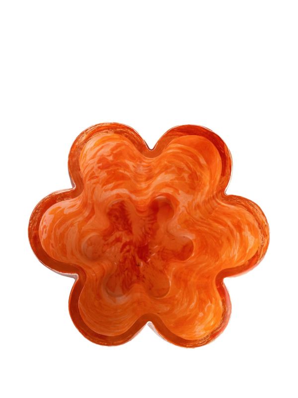 Stories Of Italy Orange Nougat Glass Bucket Vase | Browns Vases