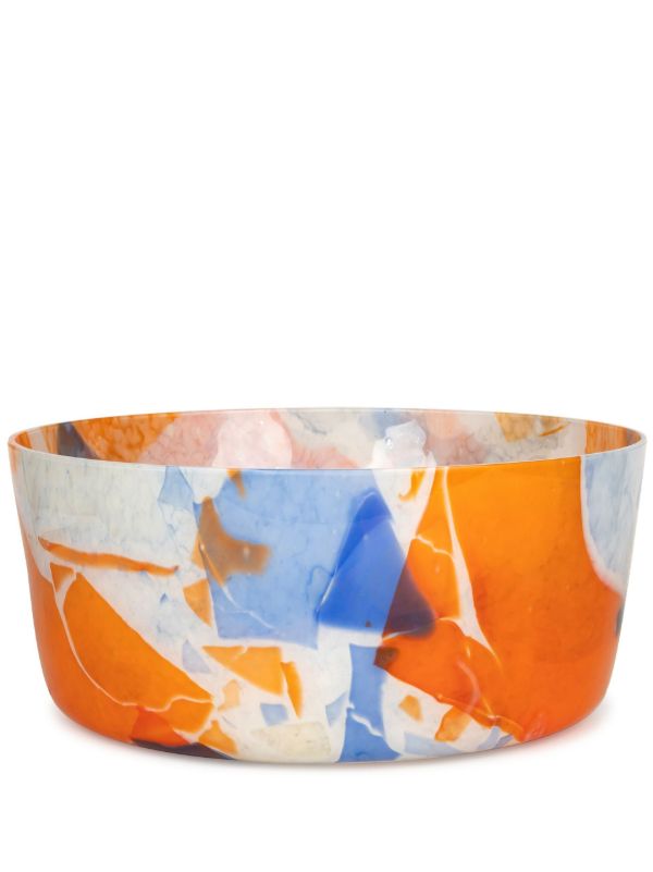 Stories of Italy orange summer glass bowl | Browns Vases