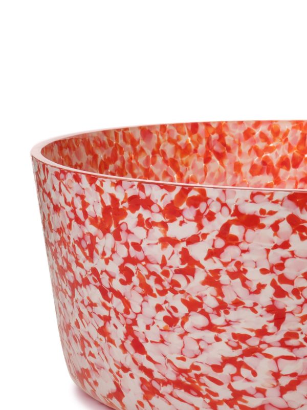Stories Of Italy Red Macchia Large Glass Bowl | Browns Plates & Bowls