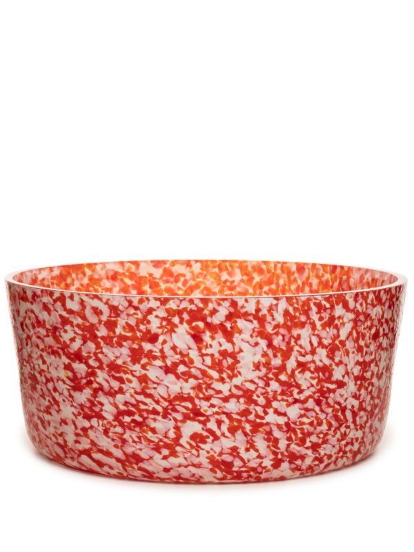 Stories of Italy red Macchia large glass bowl | Browns Plates & Bowls