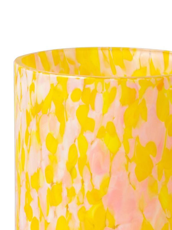 Stories Of Italy Yellow And Pink Macchia Glass Tumbler Set | Browns Glassware