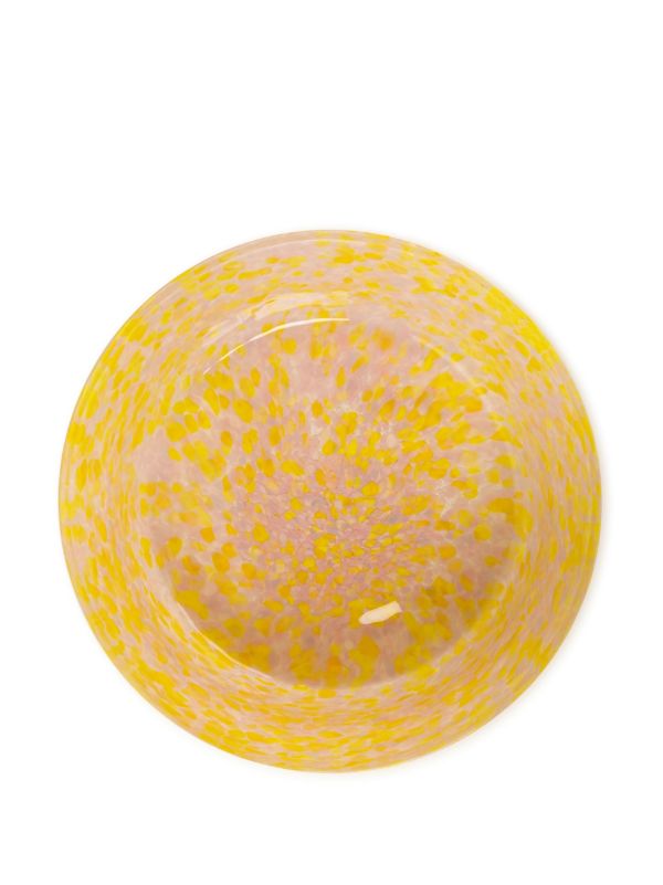 Stories Of Italy Yellow Macchia Large Glass Bowl | Browns Plates & Bowls