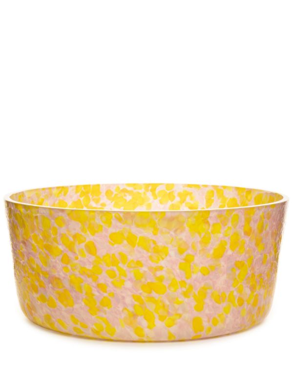 Stories of Italy yellow Macchia large glass bowl | Browns Plates & Bowls