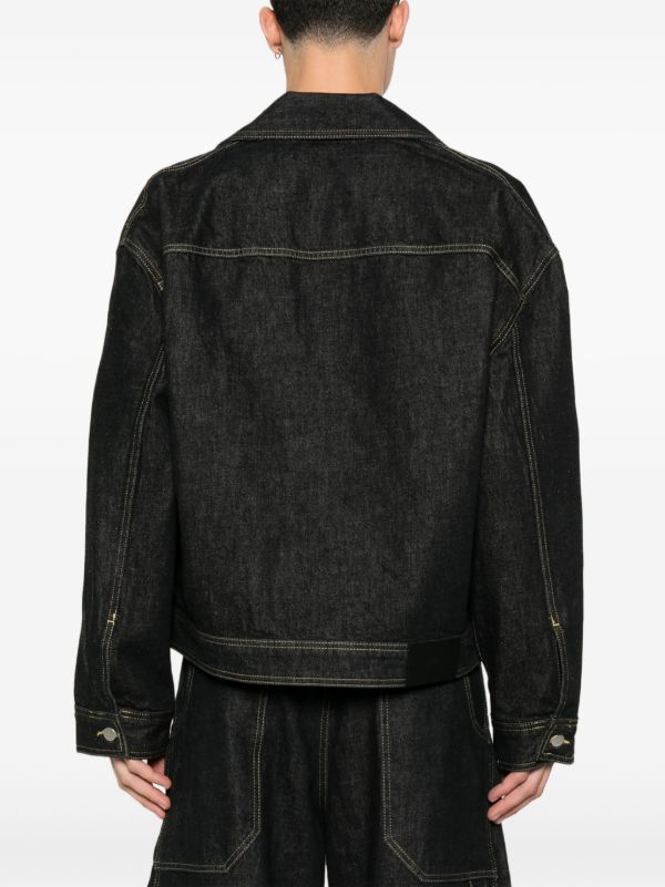 Studio Nicholson Black Denim Jacket | Browns Denim Jackets