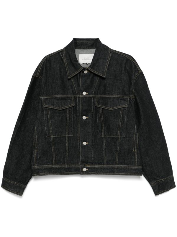Studio Nicholson Black Denim Jacket | Browns Denim Jackets