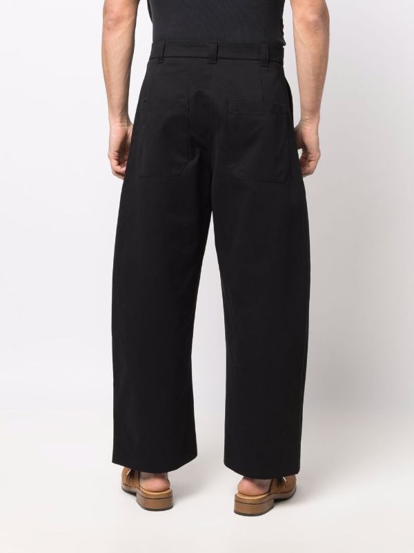 Studio Nicholson Black Wide-leg Trousers | Browns Wide-Leg Jeans