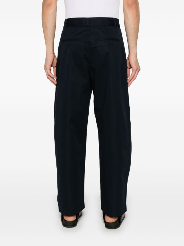 Studio Nicholson Blue Wide-Leg Trousers | Browns Wide Leg Pants