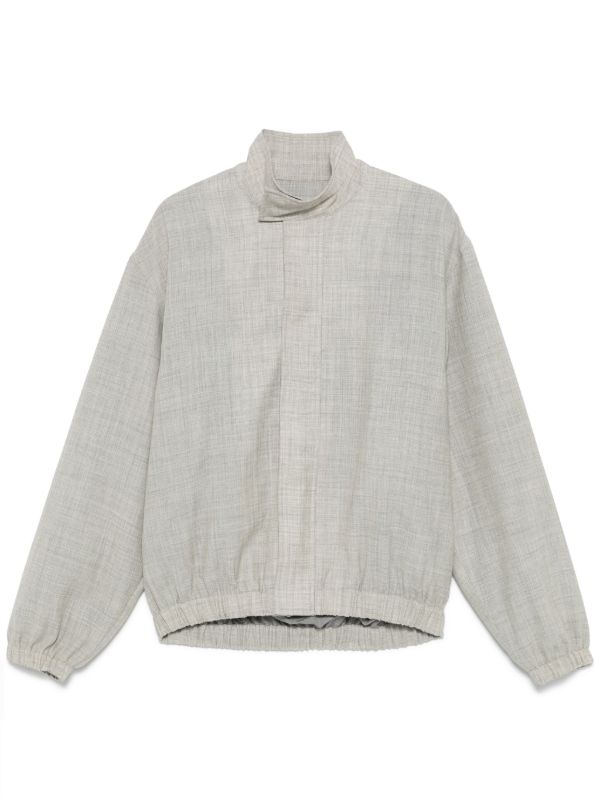 Studio Nicholson Grey Slub-Textured Bomber Jacket